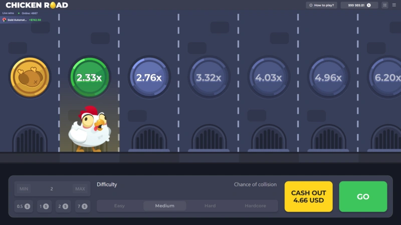 chicken crossing road gambling game
